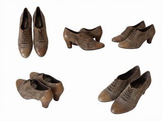 Zapatos Brogue Tacón Marrón/Verde T40