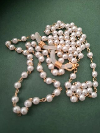 Collar y Colgante de perlas para gafas 2x1