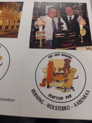 Cartellino promozionale Scottish Pub d'epoca