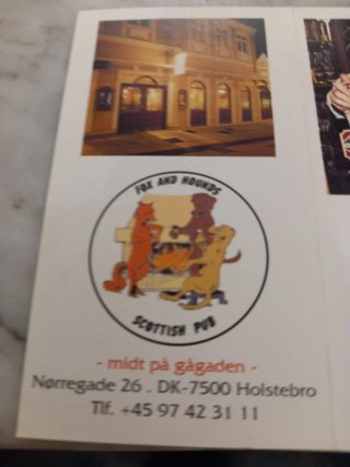 Cartellino promozionale Scottish Pub d'epoca