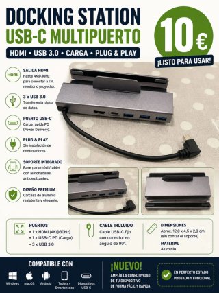 Stazione di ricarica USB-C multiporta HDMI