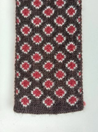 Cravatta Tricot Marrone e Rossa