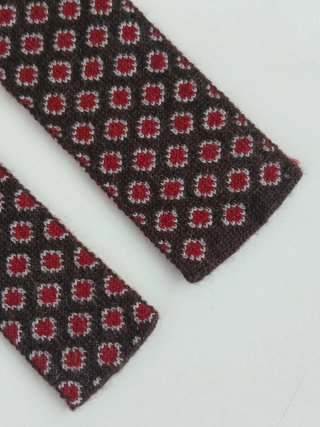 Cravatta Tricot Marrone e Rossa