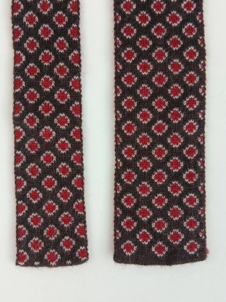 Cravatta Tricot Marrone e Rossa