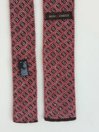 Cravatta Tricot Marrone e Rossa