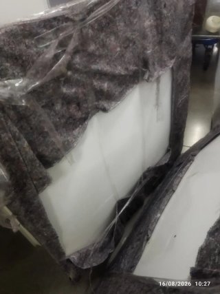 Cabecero de madera blanco en dos módulos