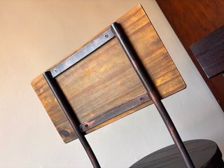 Taburetes industriales madera y metal
