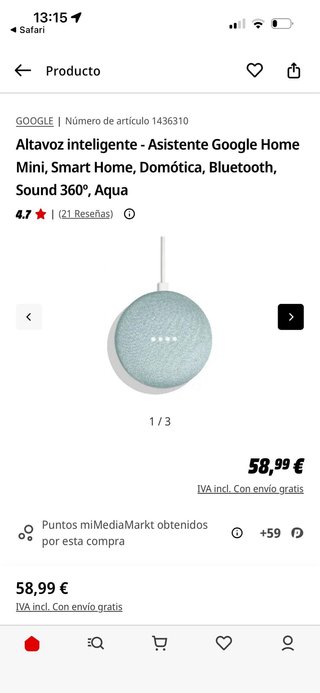 Google Home Mini Altoparlante Intelligente confezione da 2