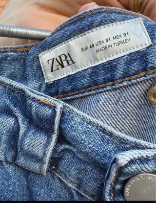 Pantalón Cargo Vaquero Zara Talla M