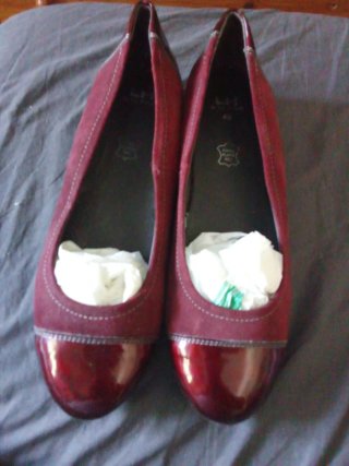 Bailarinas LH burdeos charol punta talla 40
