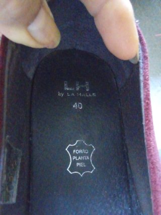 Bailarinas LH burdeos charol punta talla 40