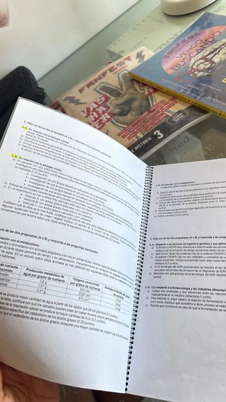 Examenes PAU de biologia del 2018 a 2025