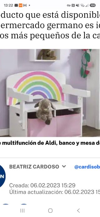 Banco infantil guarda juguetes. No se hacen envíos