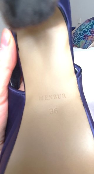 Zapatos de fiesta Menbur raso morado