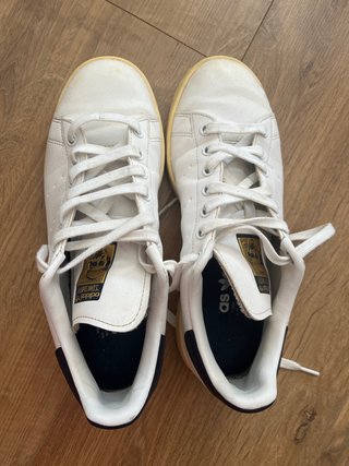 Zapatillas Adidas Stan Smith Golf Blancas Doradas
