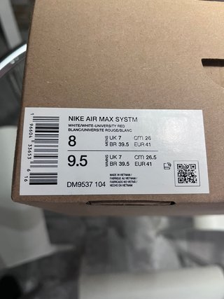 Nike Air Max SYSTM rojo terciopelo 41 originales