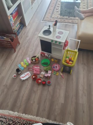 Juego Cocina y Carrito Compras Juguete