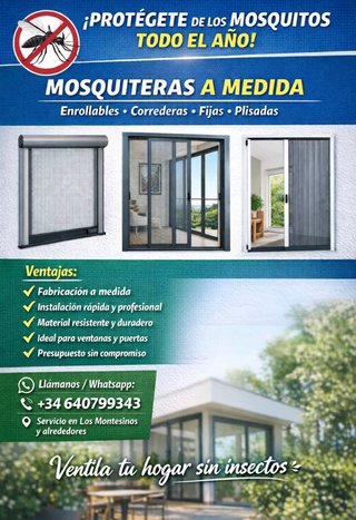 Mosquiteras: Enrollables, Correderas, Fijas