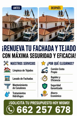 Servicios de Limpieza de Tejados y Fachadas
