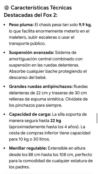 Bugaboo Fox 2 Silla Paseo Buen Estado