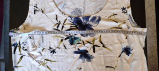 Camiseta sin mangas flores azules Talla XL