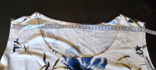 Camiseta sin mangas flores azules Talla XL