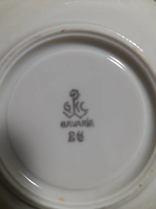 Set 10 porcellana caffè GKC oro bianco