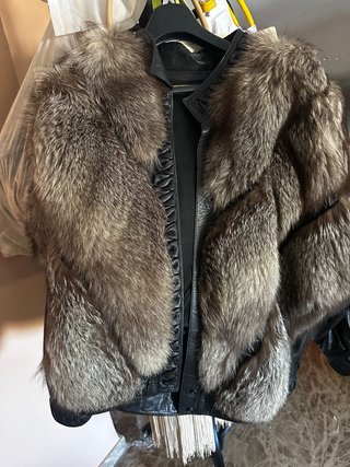 Chaqueta de piel y pelo