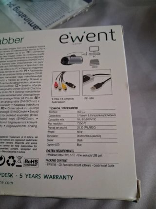 Ewent USB Video Grabber Capturador Analógico