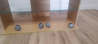 Mesa TV madera y cristal