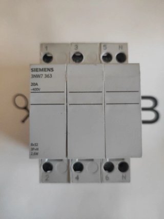 Siemens 3NW7 363 Fusibles 20A portafusibles