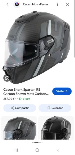 Casco Shark Spartan RS Carbon Nuevo con pilok 120