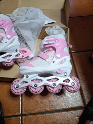 Patines en línea rosas/blancos Talla M