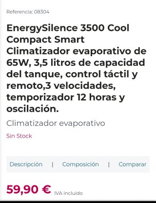 Ventilador Cecotec Energysilence 3500 Climatizador