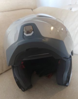 Casco Moto Modular NZI Gris Metalizado Talla L
