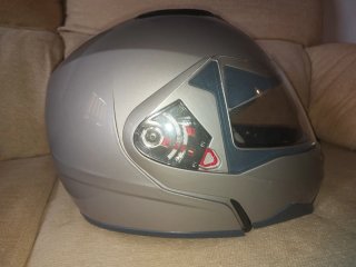 Casco Moto Modular NZI Gris Metalizado Talla L