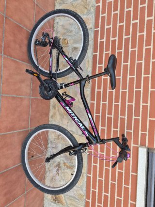 Bicicleta Montaña 24 Negra/Rosa