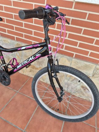 Bicicleta Montaña 24 Negra/Rosa