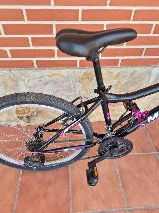 Bicicleta Montaña 24 Negra/Rosa