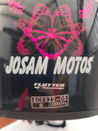 Casco Moto LS2 Mariposa Rosa