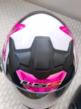Casco Moto LS2 Mariposa Rosa