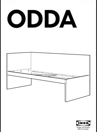 Cama y cabecero IKEA ODDA blanco