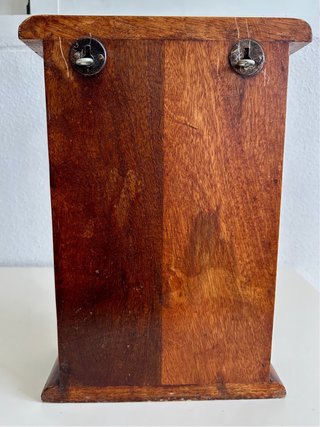 Porta llaves rústico de madera y forja