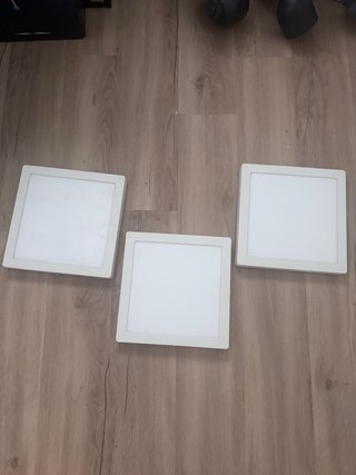 Plafones LED Cuadrados Blancos (3 uds)