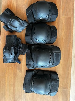 Set Protecciones Oxelo FIT500 Negro Talla M
