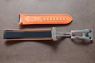 Correa Caucho Canvas Naranja 22mm Omega Ocean PO