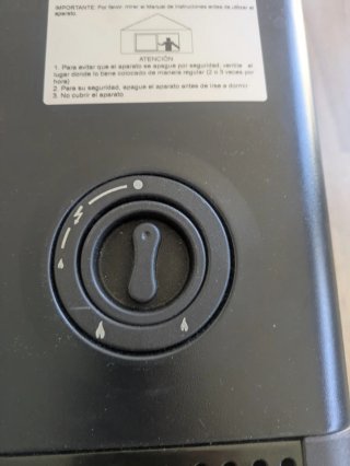 Estufa catalítica de gas negra