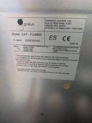 Estufa catalítica de gas negra