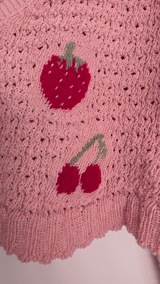 Cárdigan crop top de punto Algodón Nuevo
