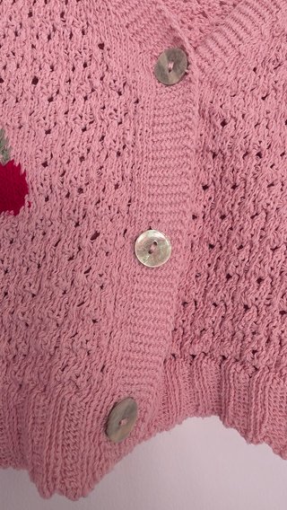 Cárdigan crop top de punto Algodón Nuevo